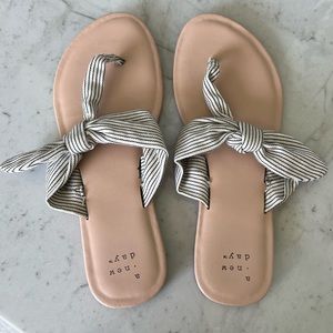 Striped strappy sandals